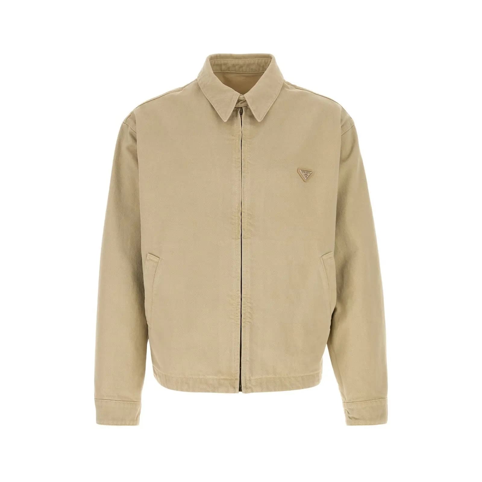 PRADA Beige Denim Jacket New & Authentic (Men's size:L;)