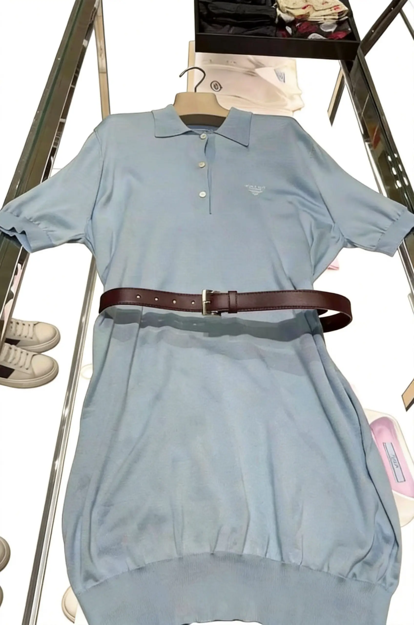 Prada Silk Knit Dress with Belt/