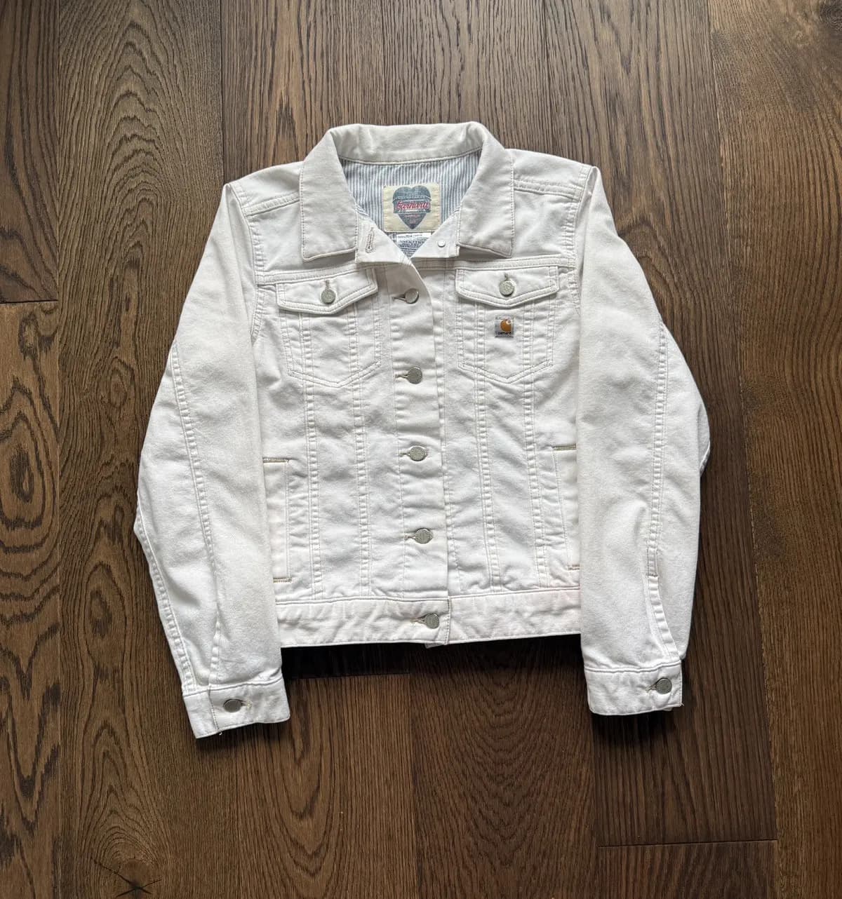 Carhartt Denim Jacket White Women's Small