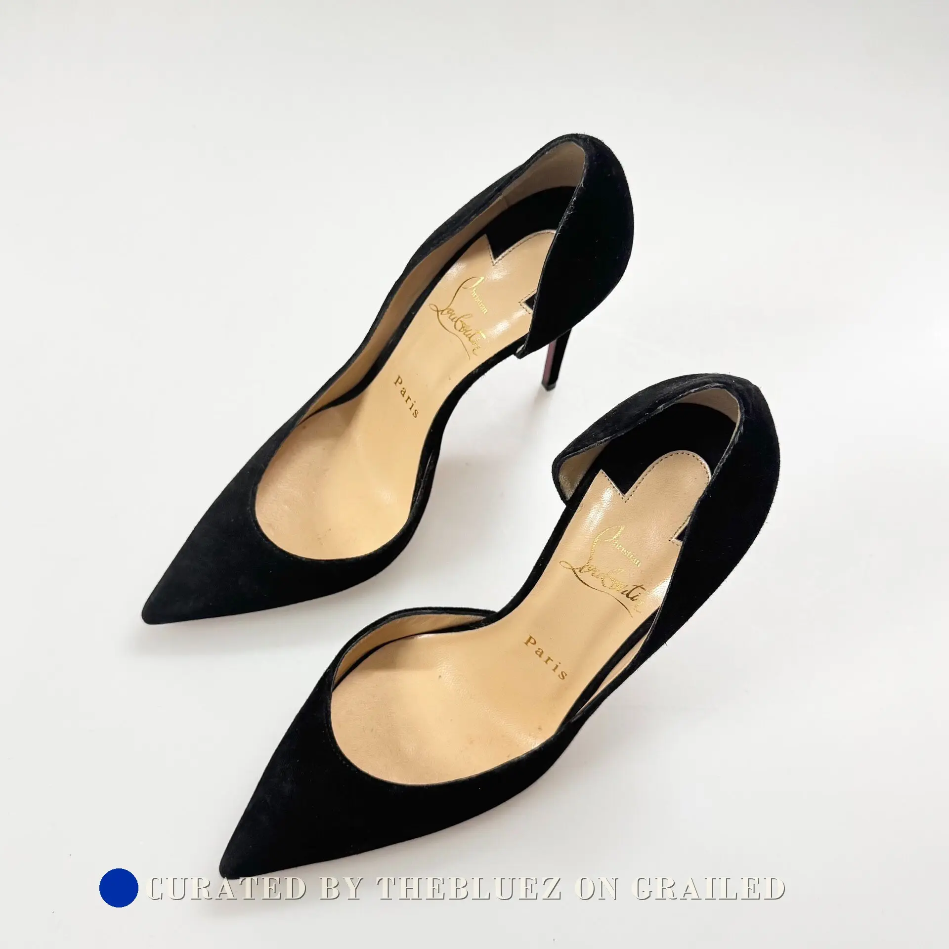 Christian Louboutin Black Suede High Heels