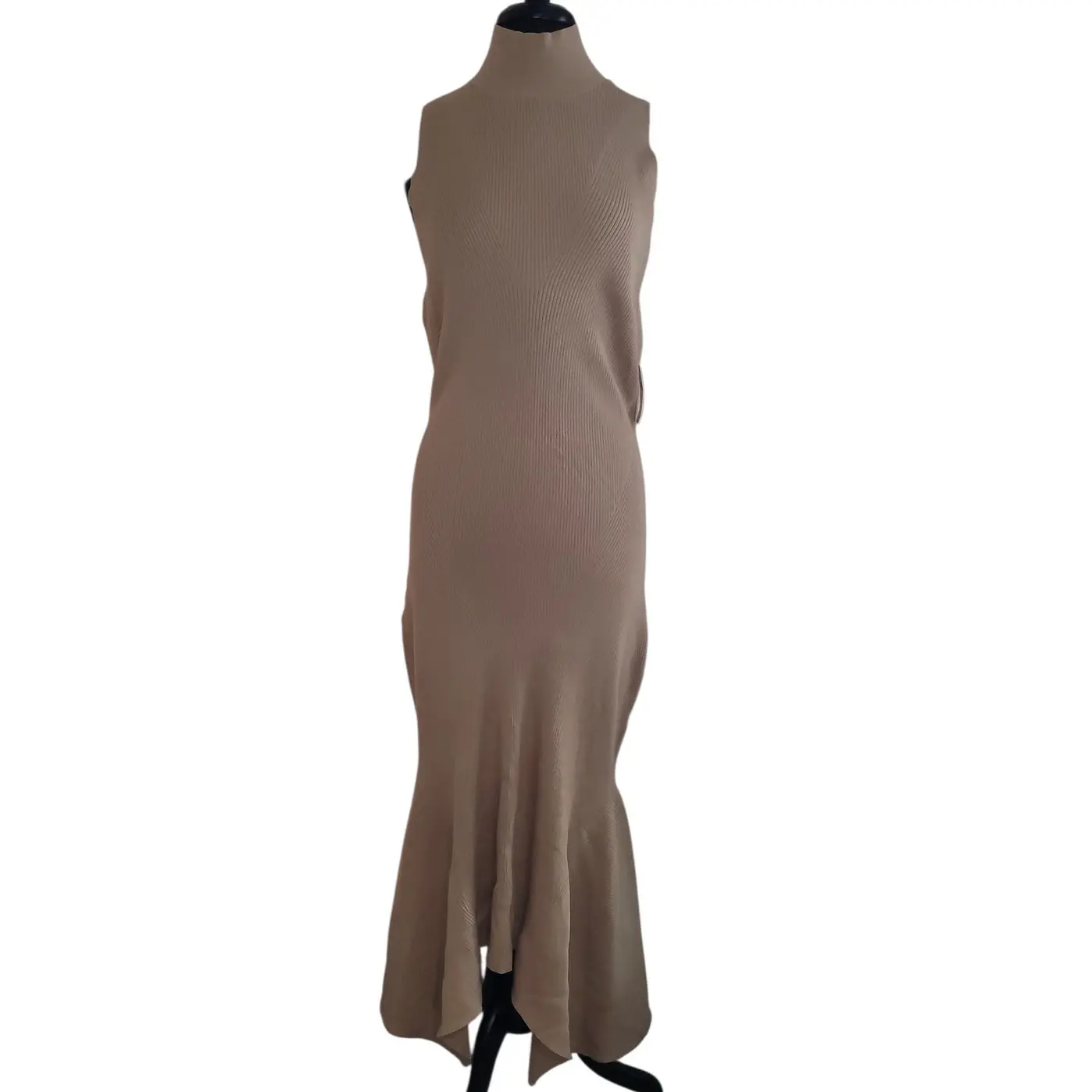 Anthropologie Maxi Dress XL NWT Scandi Minimal Neutral Luxe